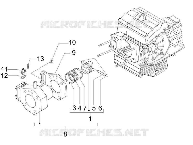 Gruppo cilindro-pistone-spinotto