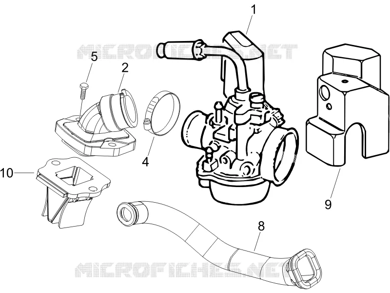 Carburatore completo - Raccordo di ammissione