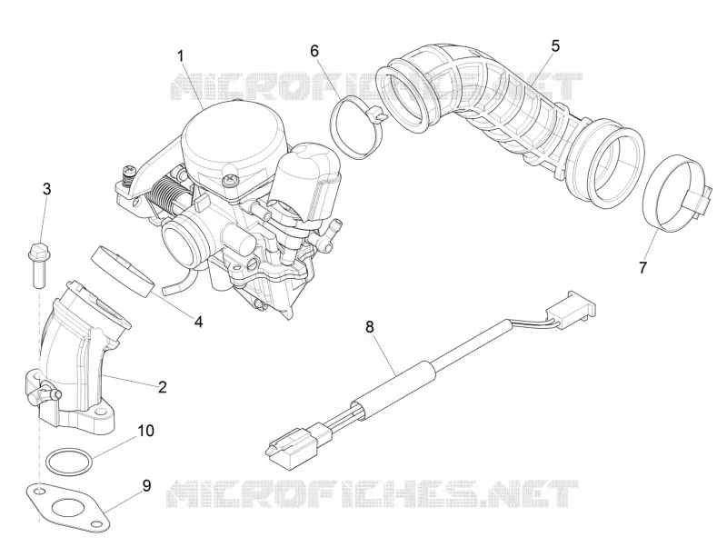 Carburatore completo - Raccordo di ammissione