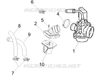 Carburatore completo - Raccordo di ammissione