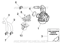 Carburatore completo - Raccordo di ammissione