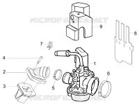 Carburatore completo - Raccordo di ammissione