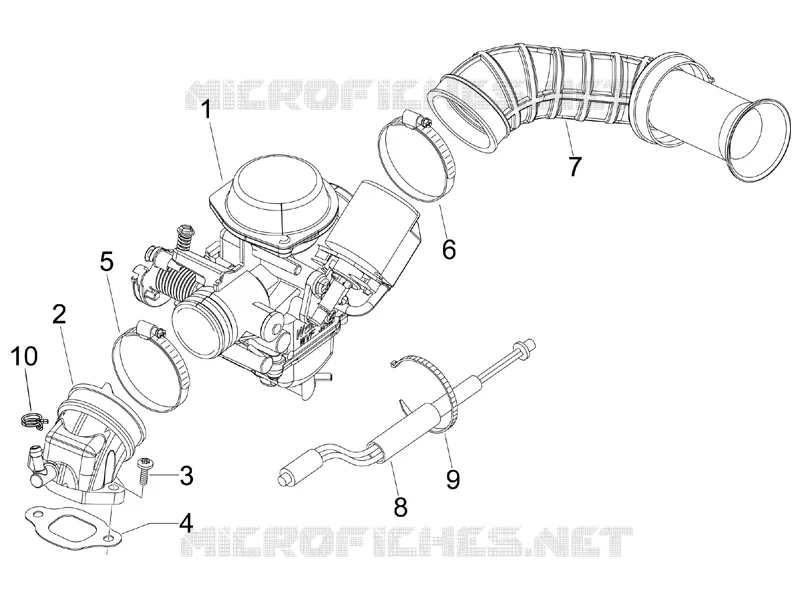 Carburatore completo - Raccordo di ammissione