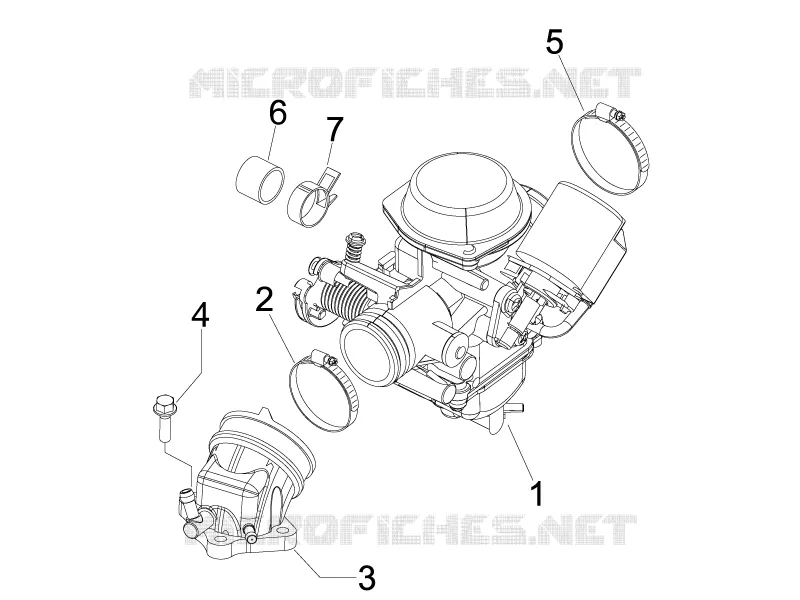 Carburatore completo - Raccordo di ammissione