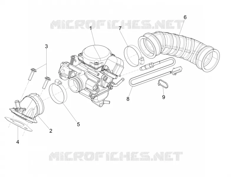Carburatore completo - Raccordo di ammissione
