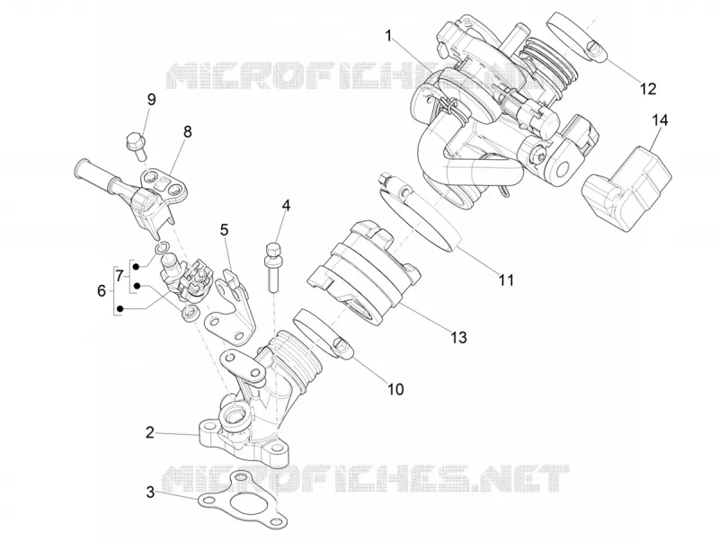 Corpo farfallato - Iniettore - Raccordo di ammissione