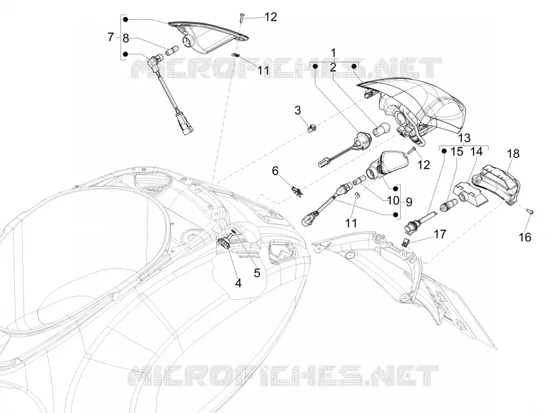 FANALERIA POSTERIORE - FRECCIA LAMPEGGIATORE