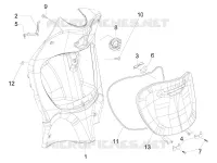 Front glove-box - Knee-guard panel