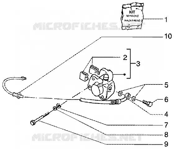 Front brake piping-front brake caliper