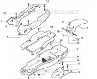 Rear mudguard-undersaddle
