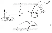Front and rear mudguard