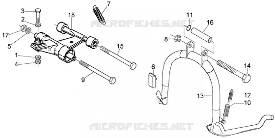 Central stand-swinging arm