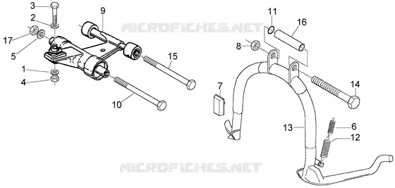 Central stand-swinging arm