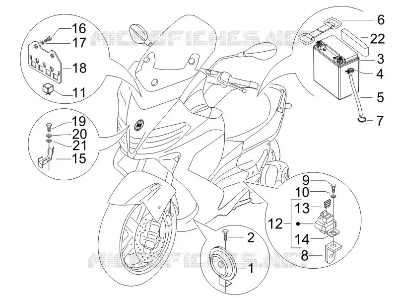 Teleruttori - Batteria - Claxon