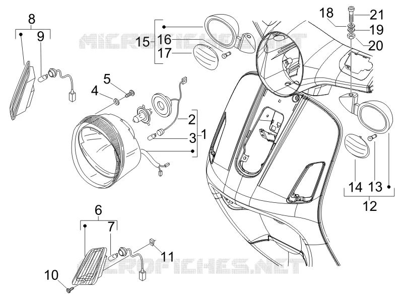 Fanaleria anteriore - Indicatori di direzione