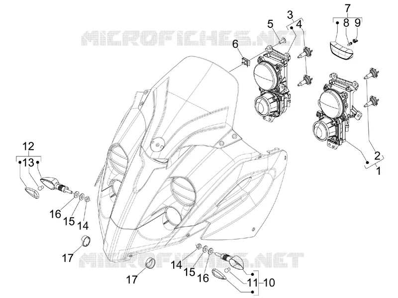 Front headlamps - Turn signal lamps
