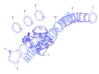 Carburatore completo   Raccordo di ammissione per VESPA LX 4T 2006