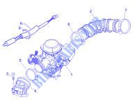 Carburatore completo   Raccordo di ammissione per VESPA LX 4T-2V 25Km/h 2010