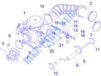 Carburatore completo   Raccordo di ammissione per VESPA LX 4T-4V Touring 2010
