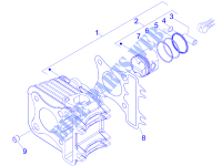 Gruppo cilindro pistone spinotto per VESPA Primavera 4T-4V 2015