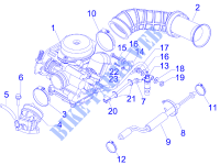 Carburatore completo   Raccordo di ammissione per VESPA S 4T 4V College 2010