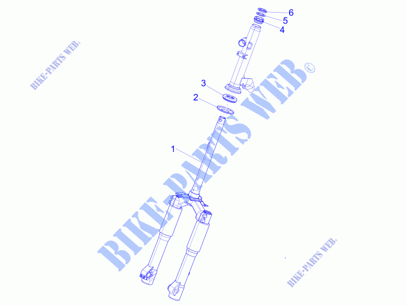 Forcella/tubo sterzo   Gruppo ralle per PIAGGIO Liberty 4T 3V ie LEM 2014