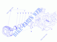 Gruppo cilindro pistone spinotto per PIAGGIO Liberty iGet 4T 3V ie ABS 2018