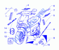 K.trimmings (vehicle sport production) per GILERA Runner 125 FX 2T 2001