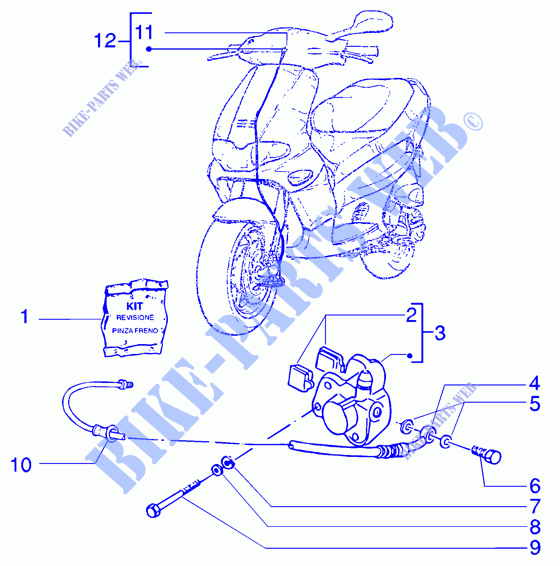 Front brake caliper transmissions per GILERA Runner 125 VX 4T 2003