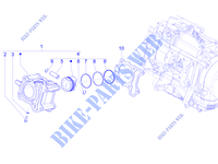 Gruppo cilindro pistone spinotto per PIAGGIO Medley 4T ie ABS 2016
