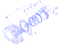 Gruppo cilindro pistone spinotto per PIAGGIO Carnaby 4T E3 2010