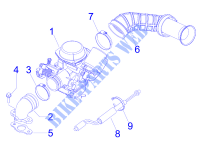 Carburatore completo   Raccordo di ammissione per PIAGGIO Fly 4T E3 2009