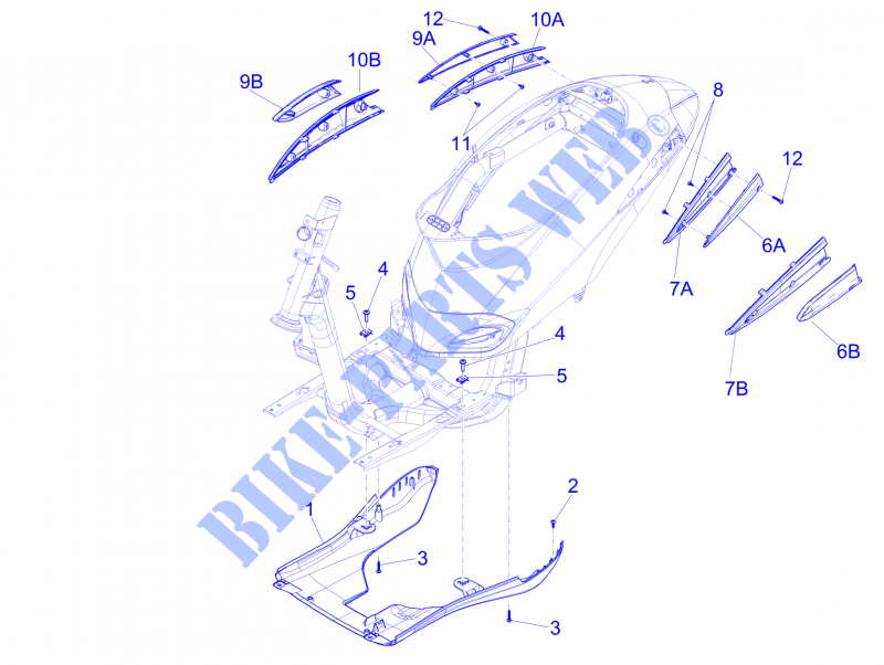 Coperture laterali   Spoiler per PIAGGIO Liberty 4T 3V ie E3 2013