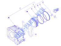 Gruppo cilindro pistone spinotto per PIAGGIO Liberty 4T PTT E3 (E) 2015