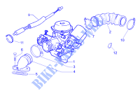 Carburatore completo   Raccordo di ammissione per PIAGGIO Liberty 4T Sport E3 2008
