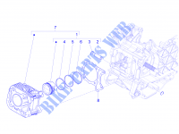 Gruppo cilindro pistone spinotto per PIAGGIO Liberty iGet 4T 3V 2016