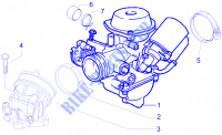 Carburatore completo   Raccordo di ammissione per GILERA Runner ST 4T E3 2009